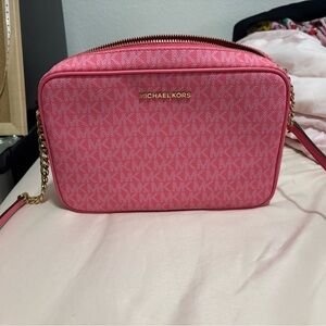 Michael Kors Pink Logo Crossbody Camera Bag